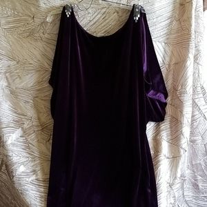 Aidan velvet dress purple